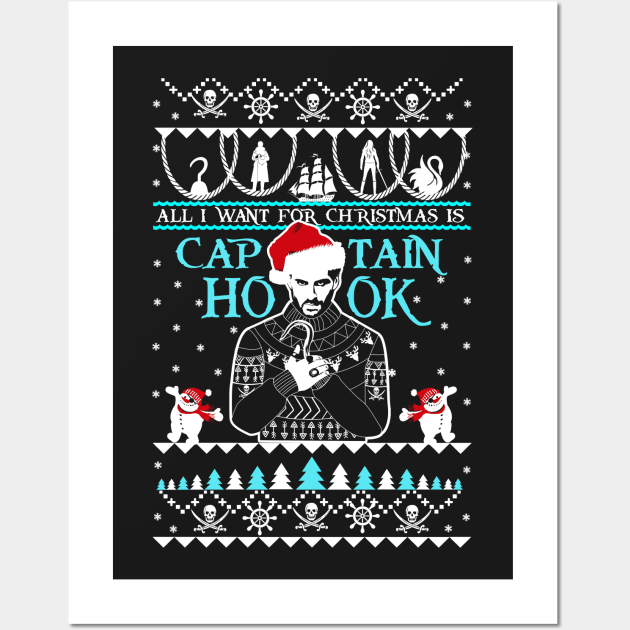 Captain Hook Ugly Sweatshirt. OUAT. Wall Art by KsuAnn